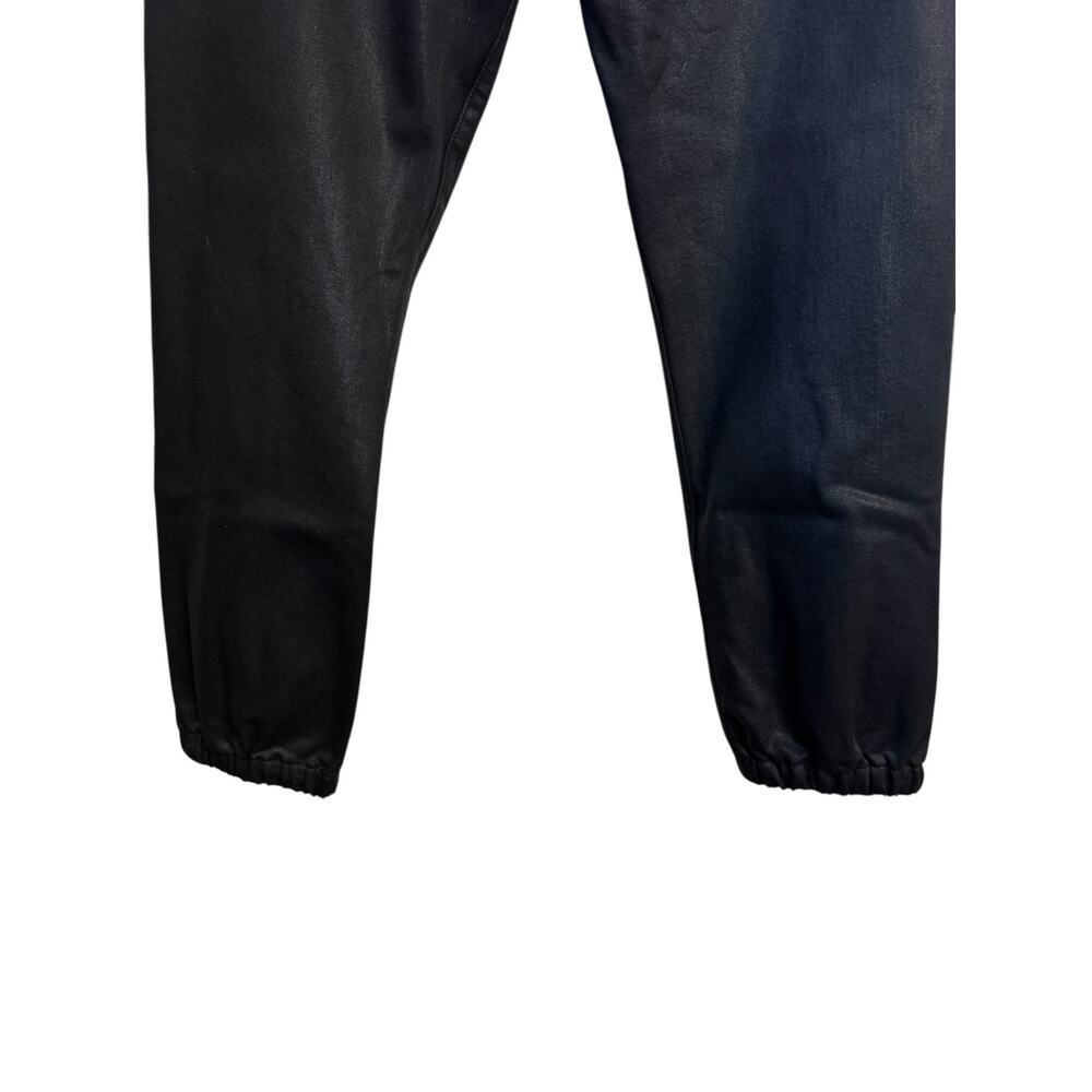 PAIGE Mayslie Cropped Ankle Coated Black Jogger Pants Size 29 Versatile Gorpcore - Picture 9 of 11